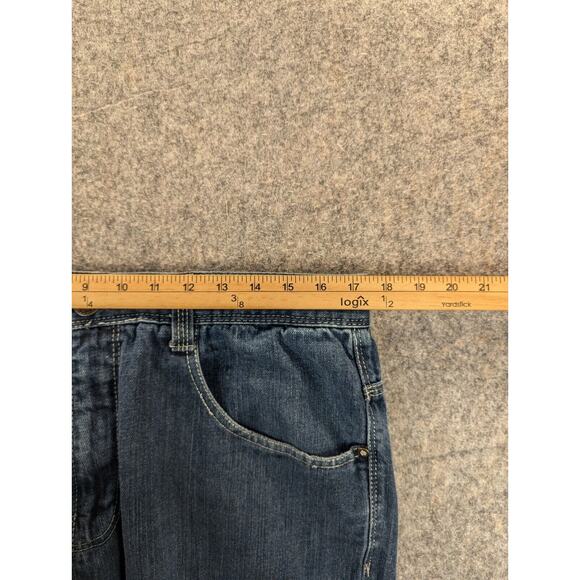 Southpole Jean Shorts 38 Men's Blue Baggy Embroidered Pockets VTG Y2K Streetwear - Picture 4 of 9